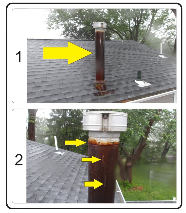replace heater chimney vent system with new B-vent