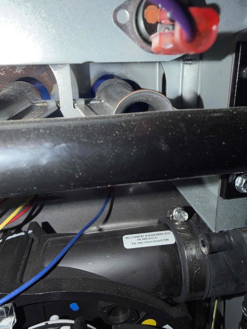 clean and repair rusty furnace burner