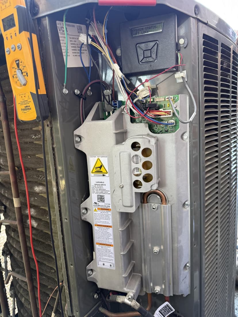 replace a control board and VCR on a Trane HVAC system