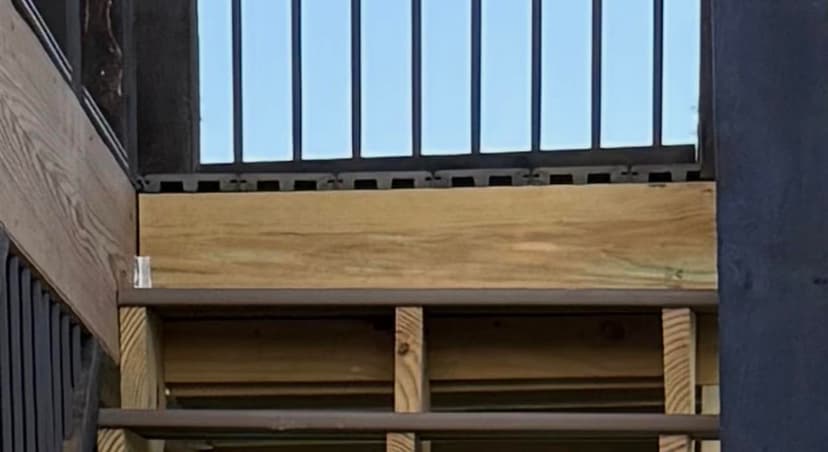 add stairs to an existing deck with a concrete pad