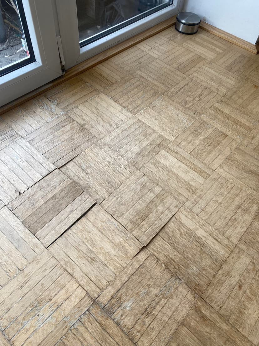 fix water damage on parquet floor
