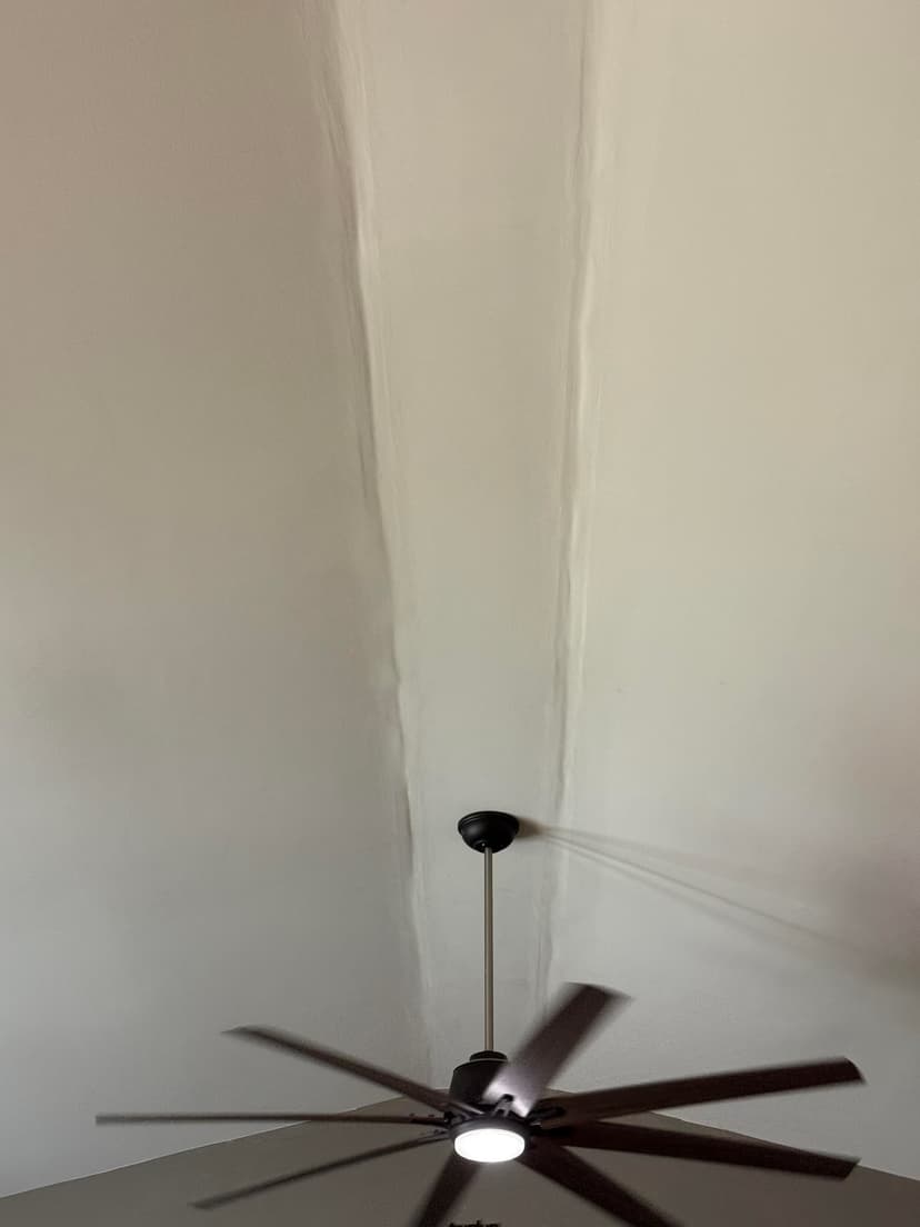 re-tape and paint cathedral ceiling seams