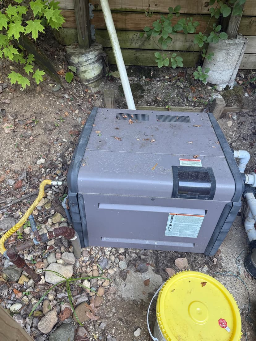 re-run a proper gas line for a pool heater
