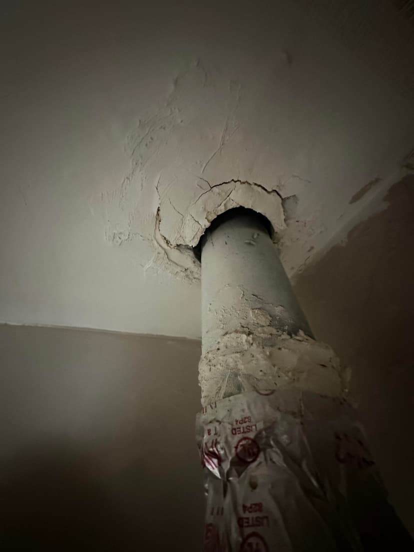 replace gas water heater vent pipe and flex pipe