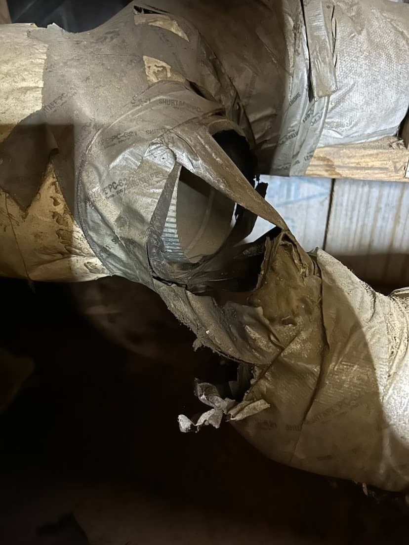 repair fallen and ripped ductwork