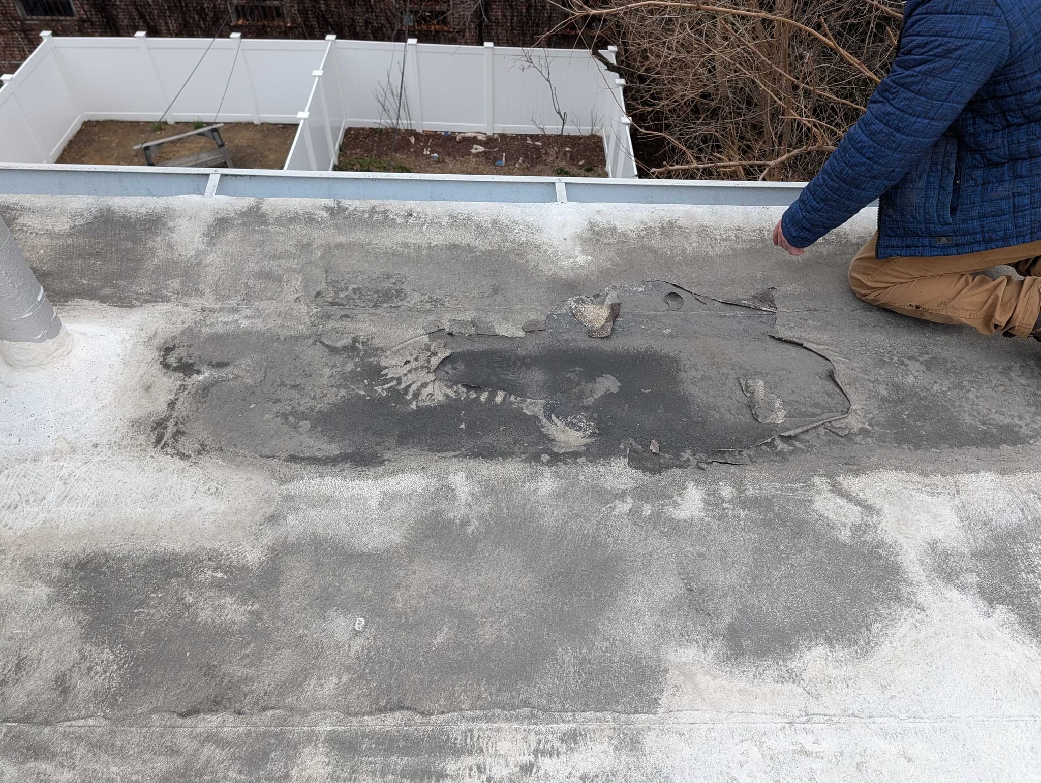replace a flat roof with 180 torch rubber