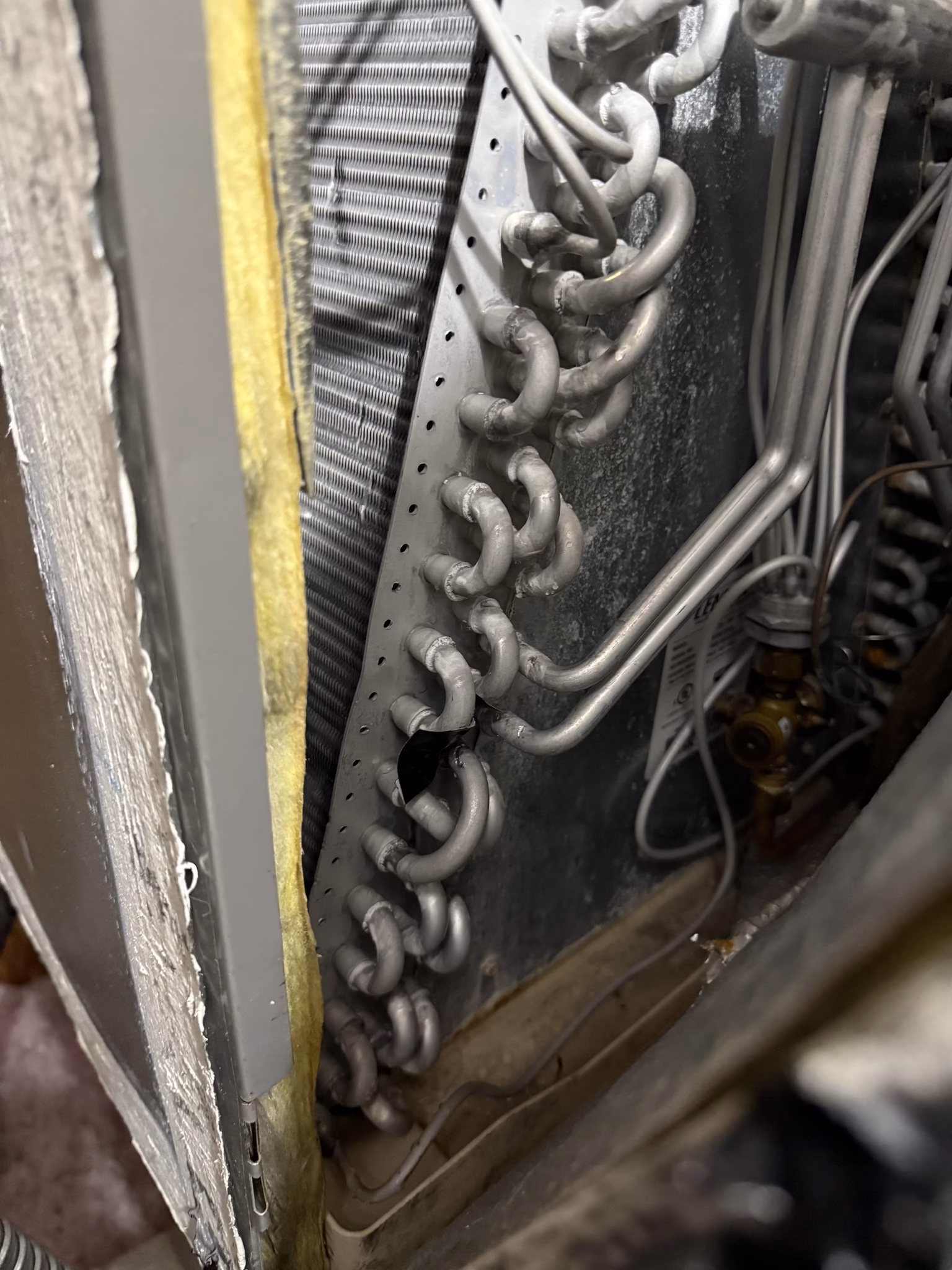 replace an evaporator coil and recharge refrigerant