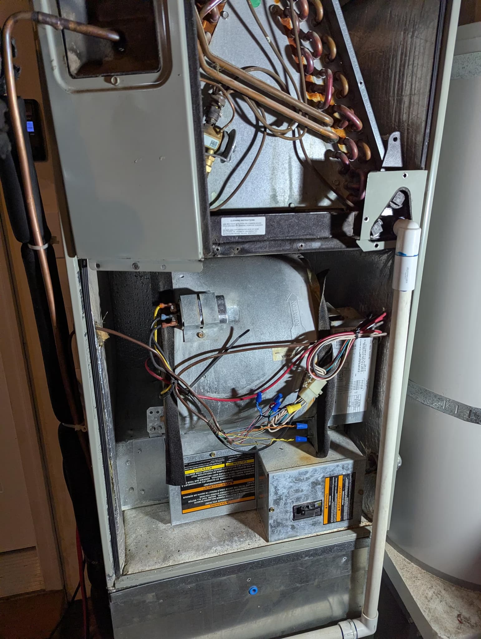 replace the blower motor in a trane air handler