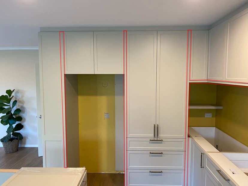 wrap kitchen side panels to correct color mismatch