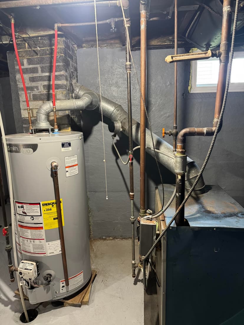 line chimney and make existing 36-year-old boiler serviceable