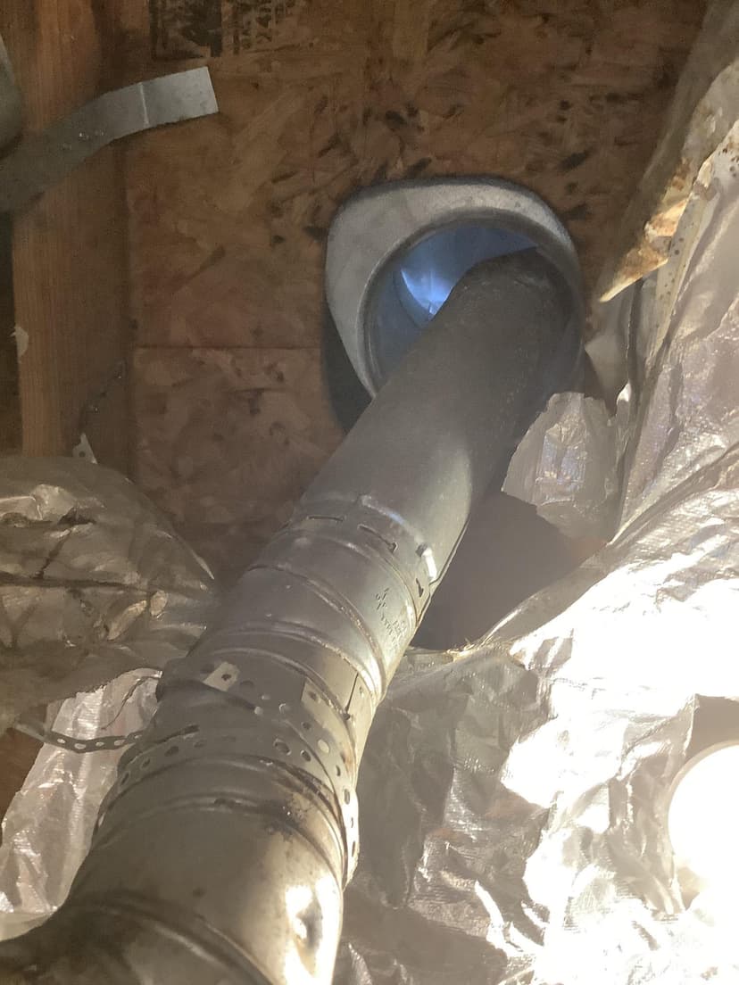 repair a flue pipe that doesn't go through the roof
