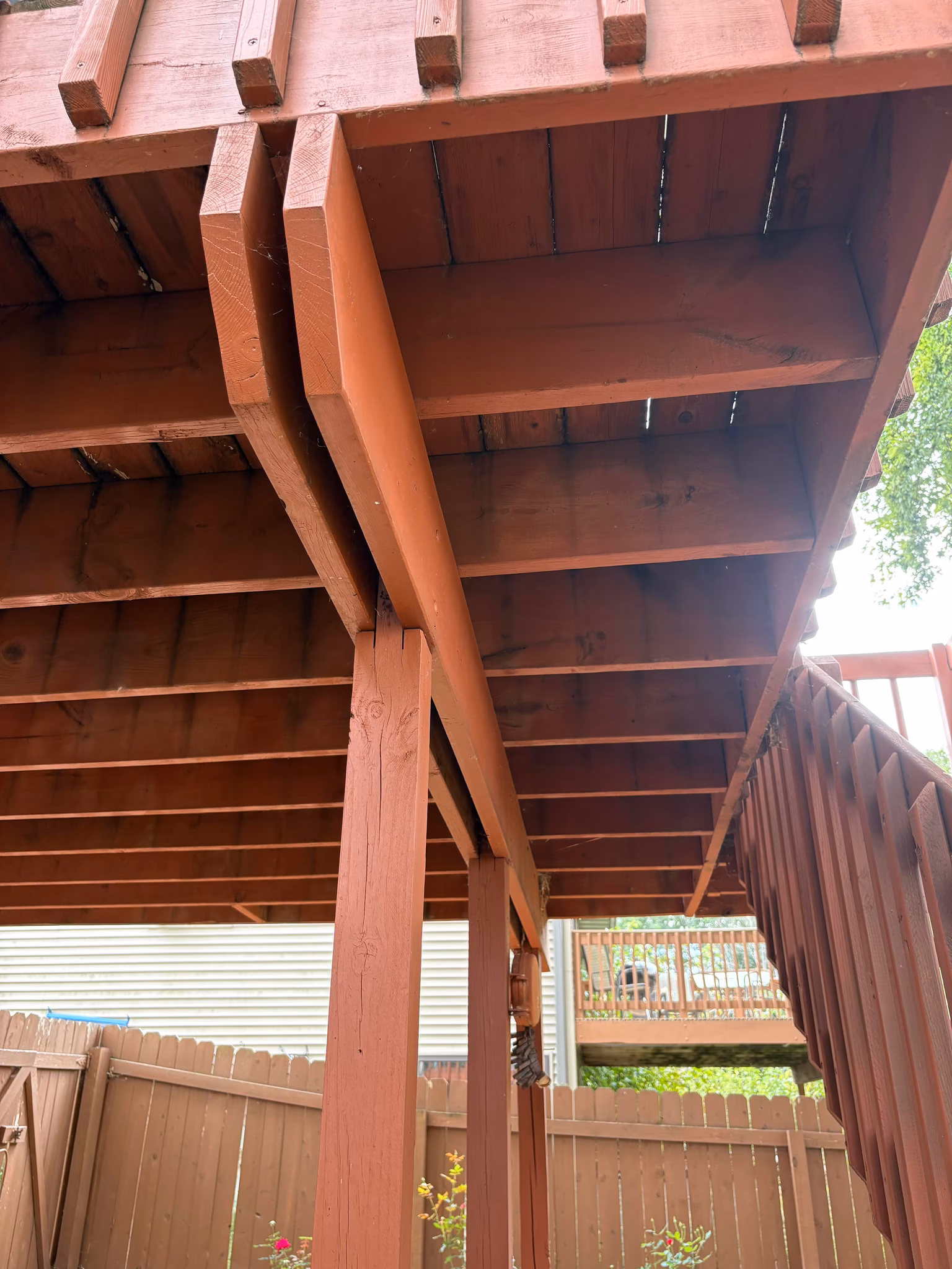 replace deck floor and railings with composite