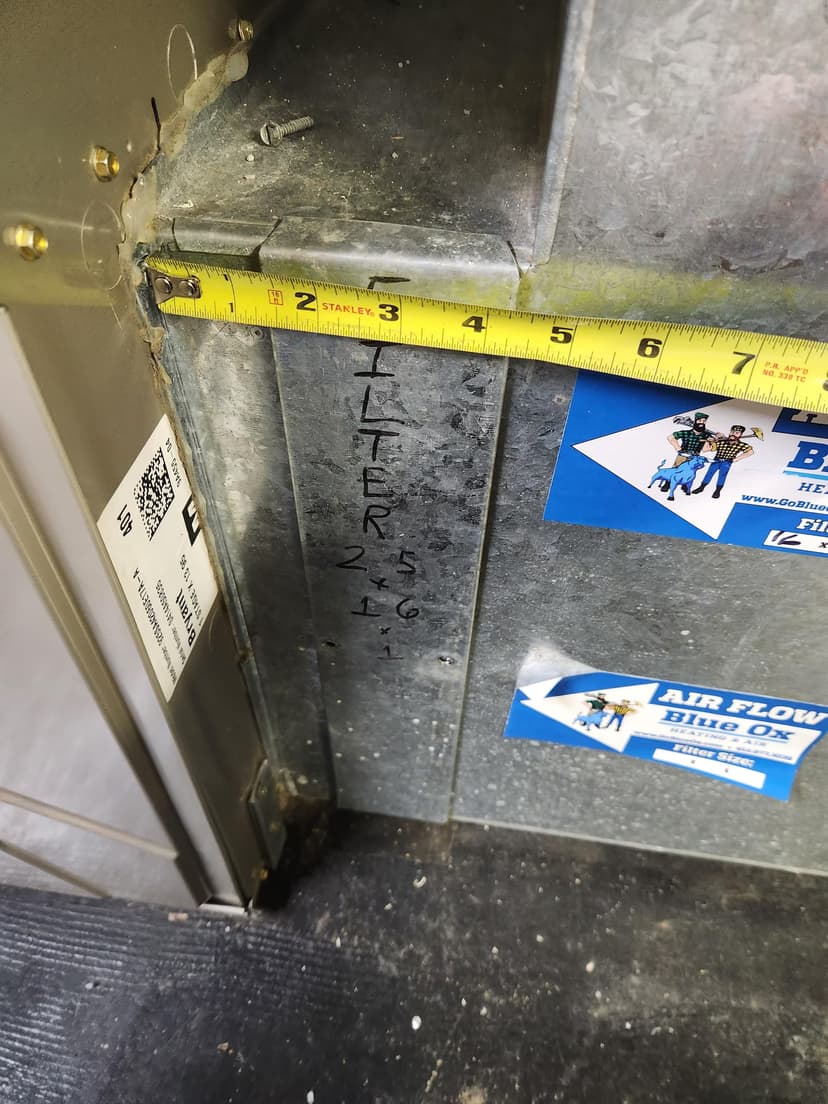 modify ductwork to accommodate a 4 or 5 inch filter