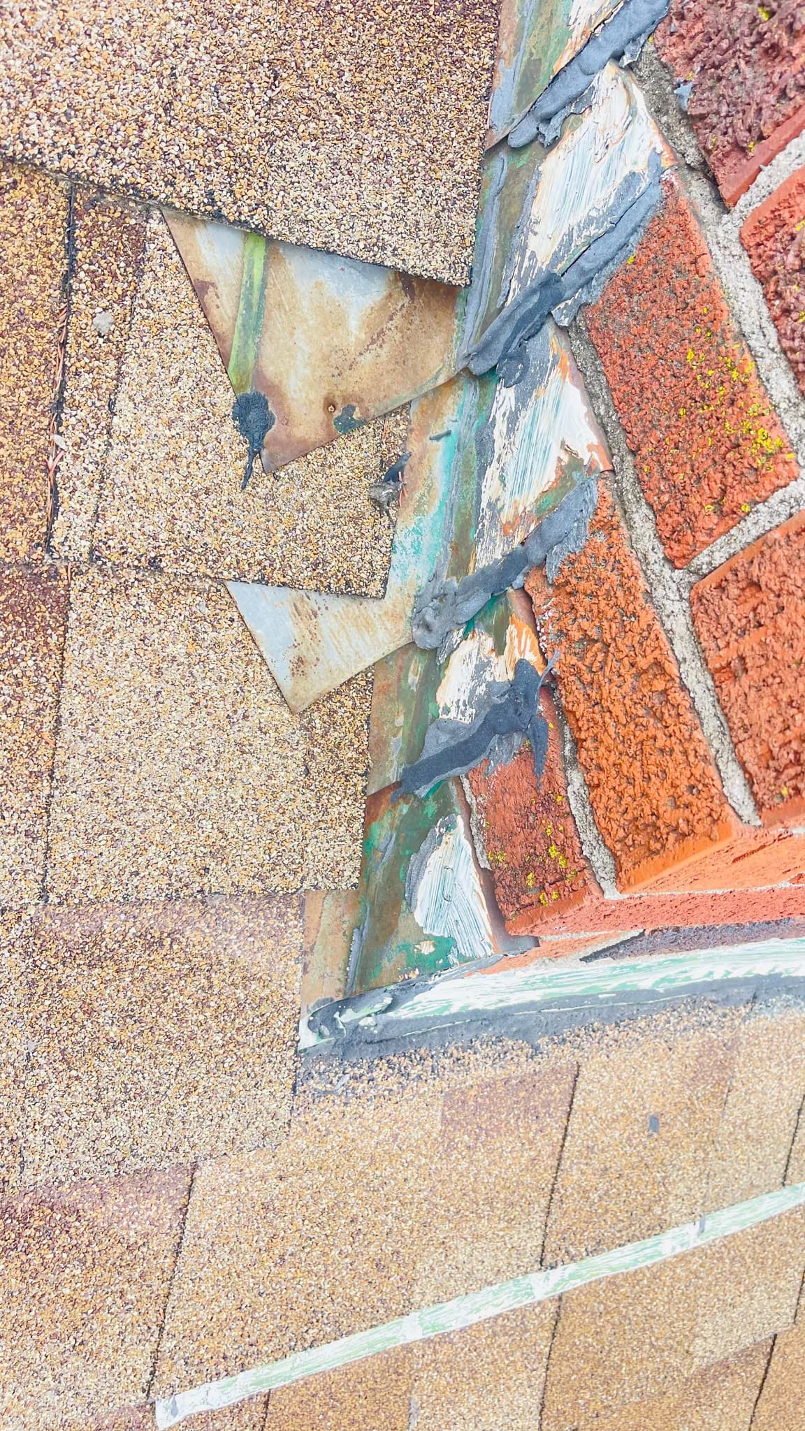 replace flashing and shingles around chimney