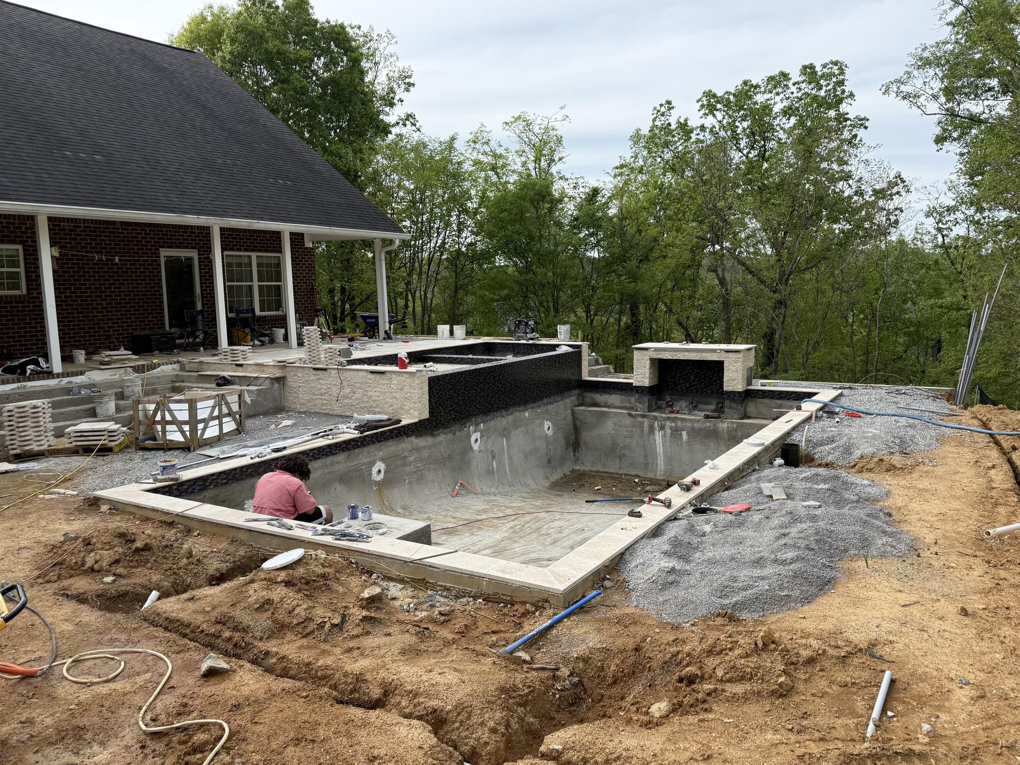 add starry night stones to pebble brilliance pool finish