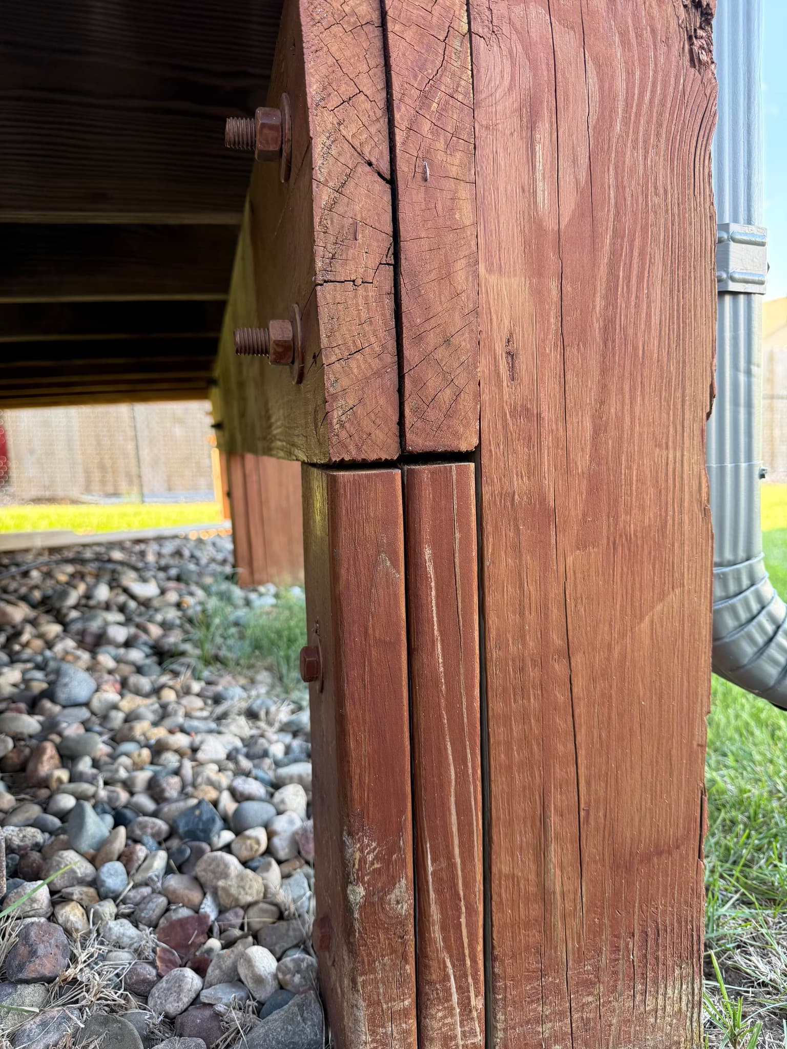 replace wood decking with composite and redo structural supports