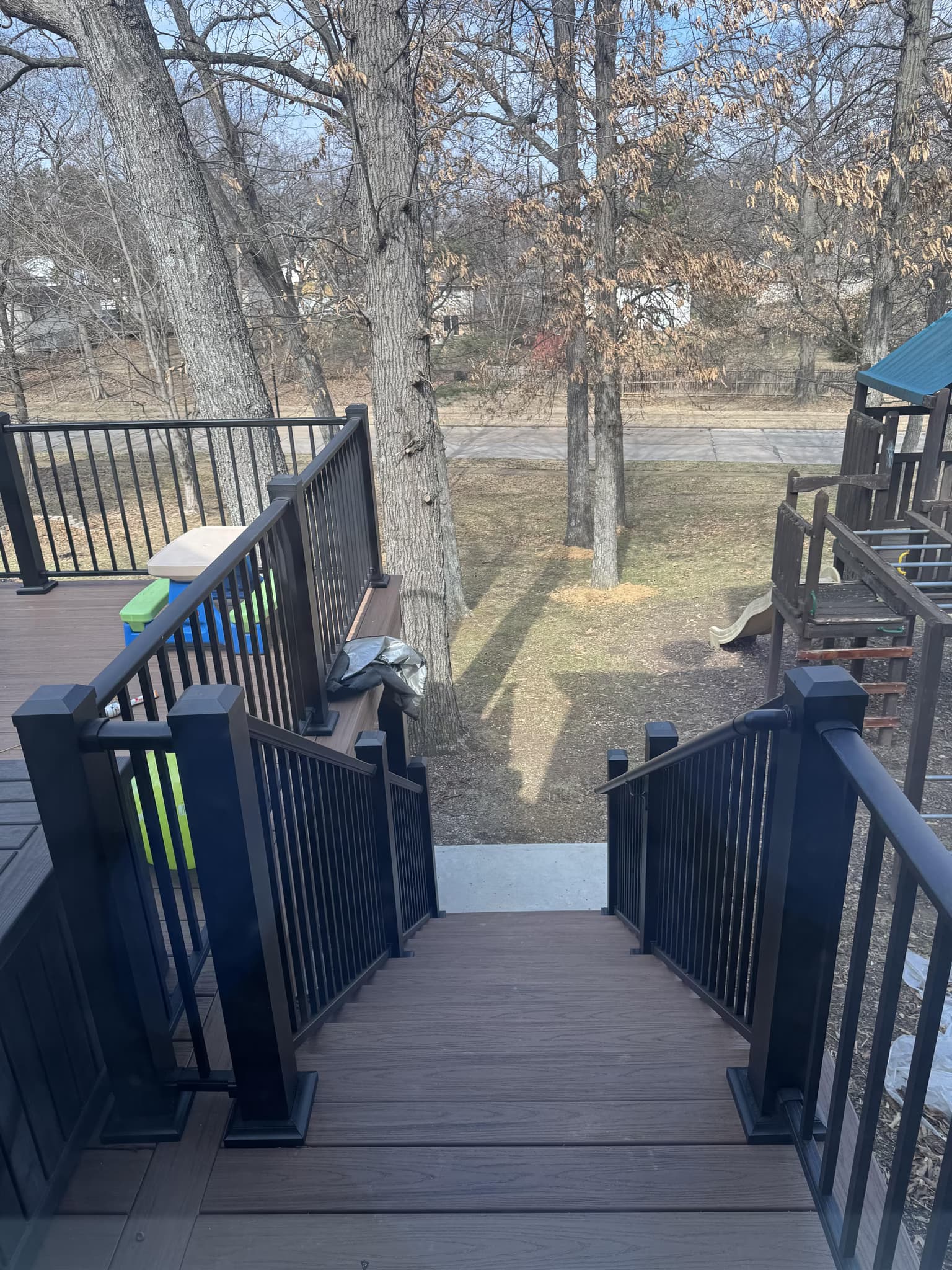 install a kid gate for an iron railing deck