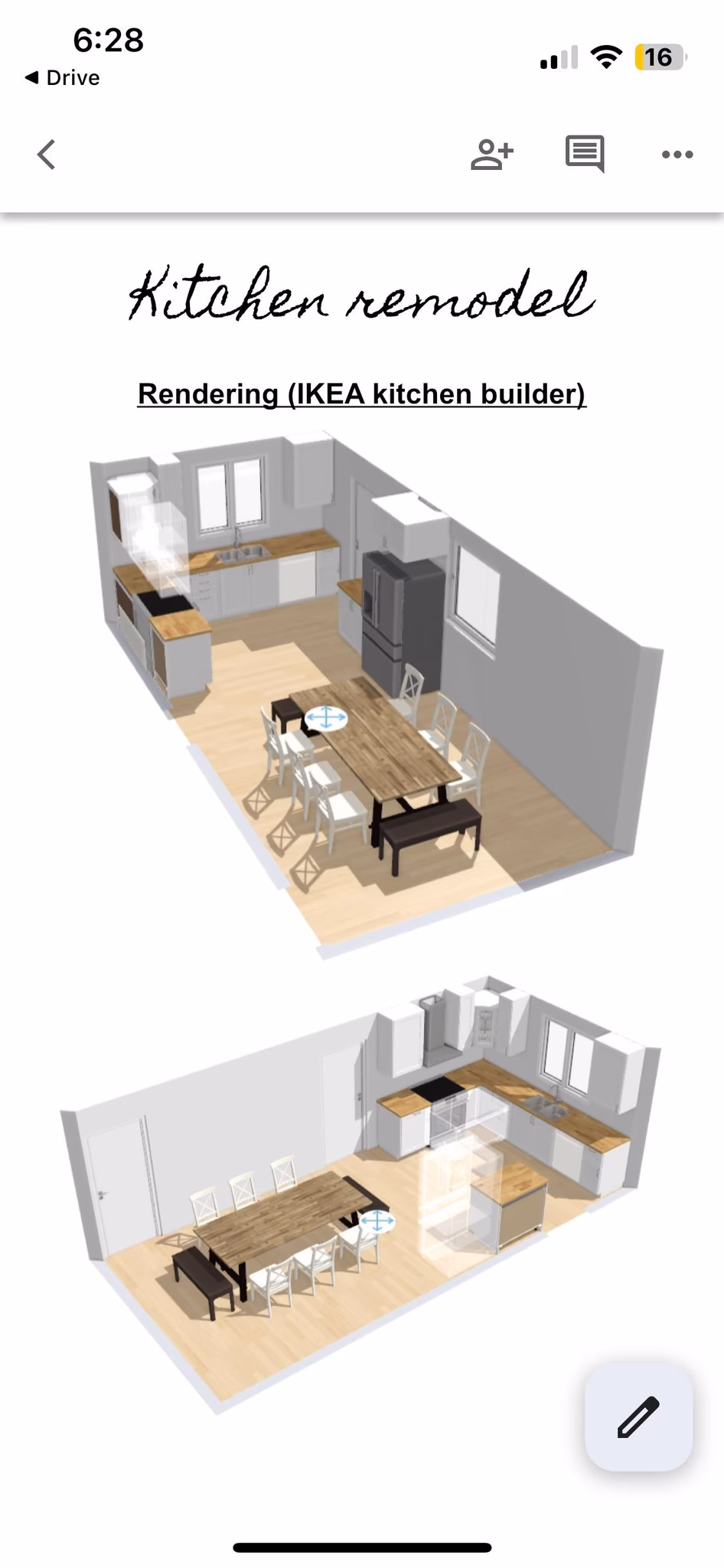 combine kitchen and dining room