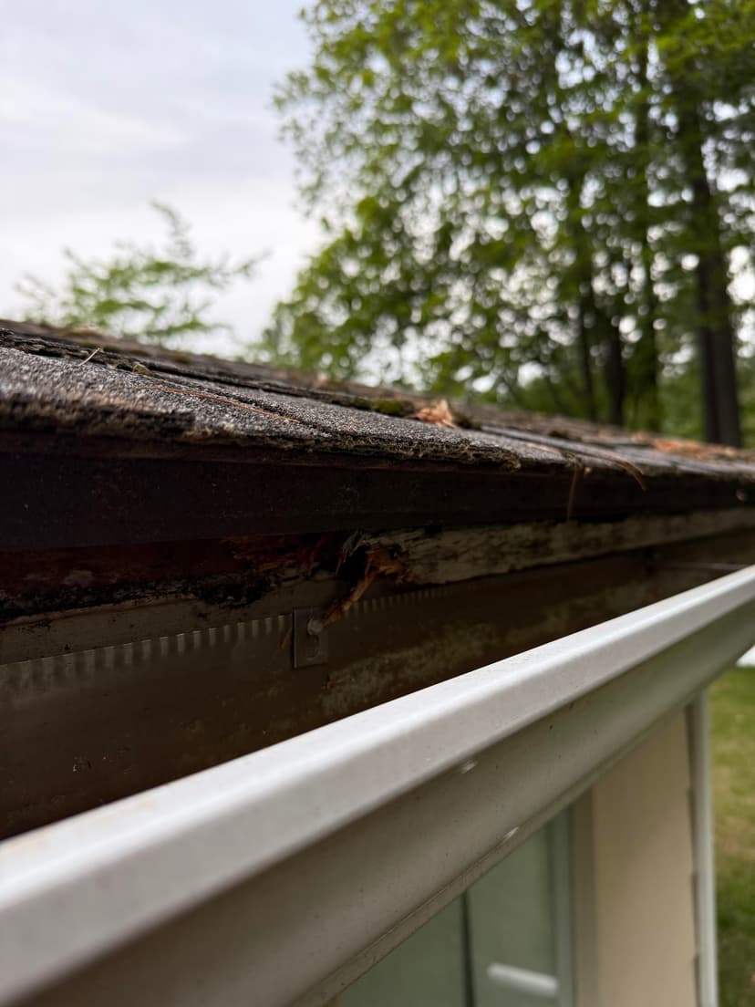 remove and replace gutters, attach PVC fascia, and add reverse flashing