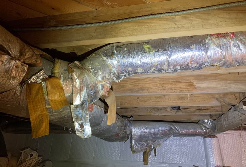replace all ducts with insulated flex duct