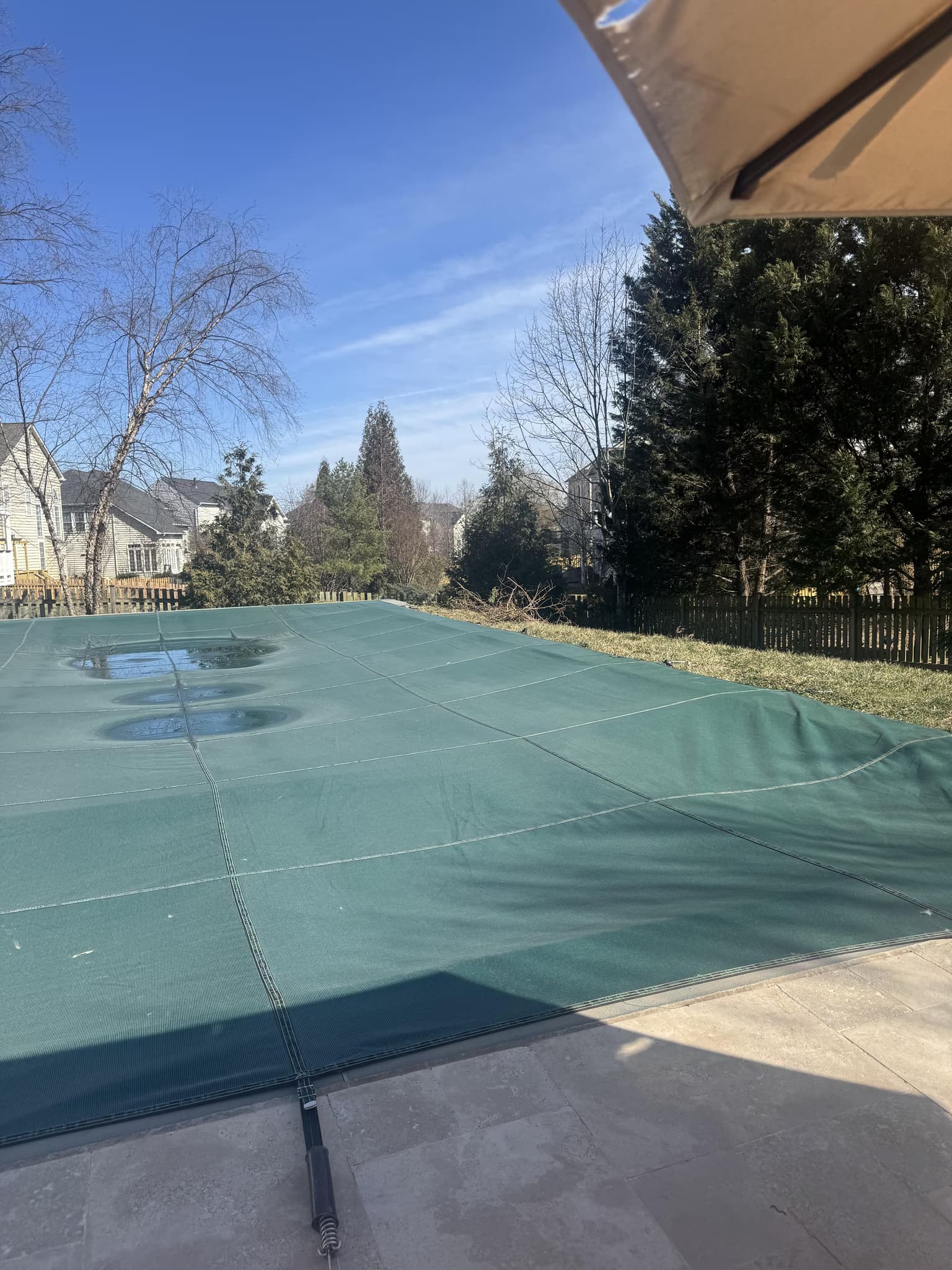 perform one winter pool service visit