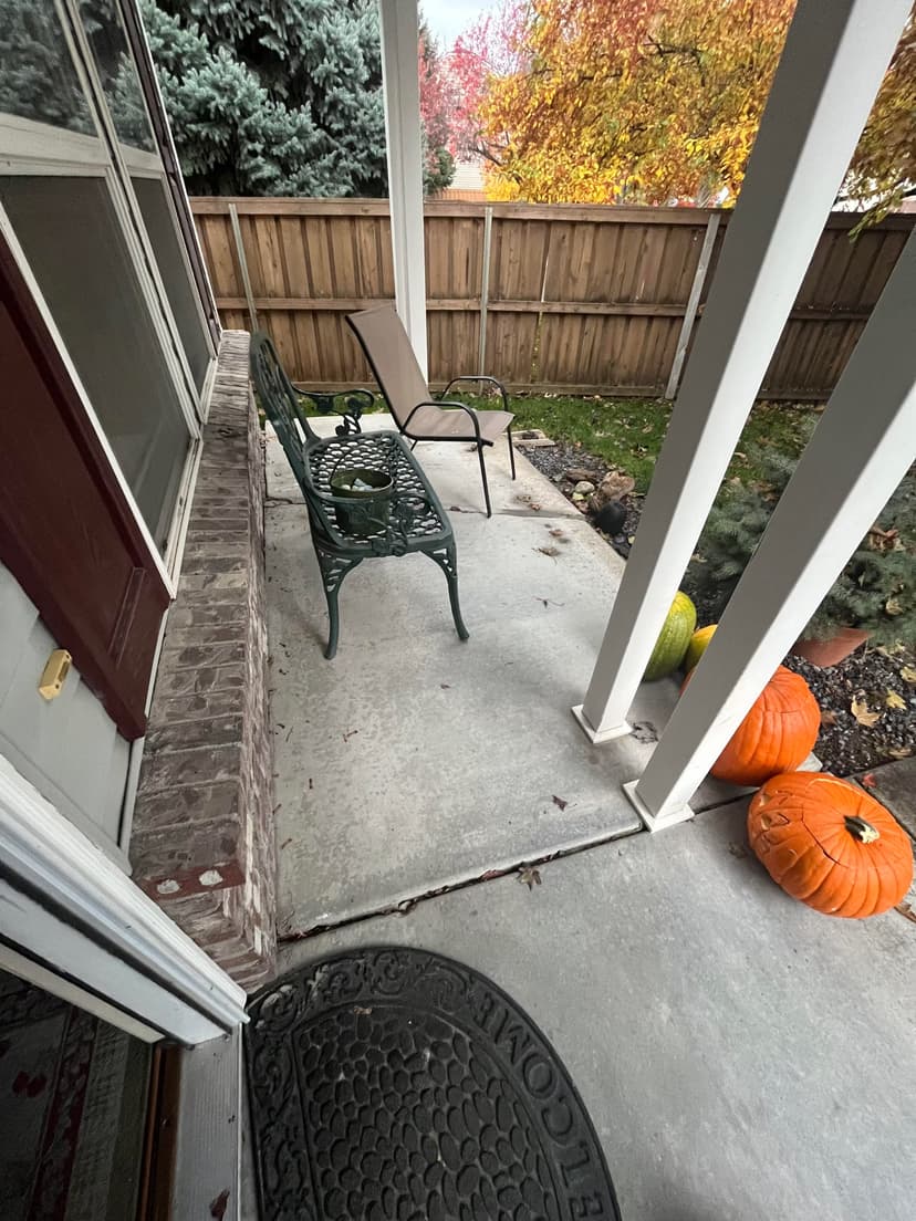 replace a sliding patio concrete slab with proper footings