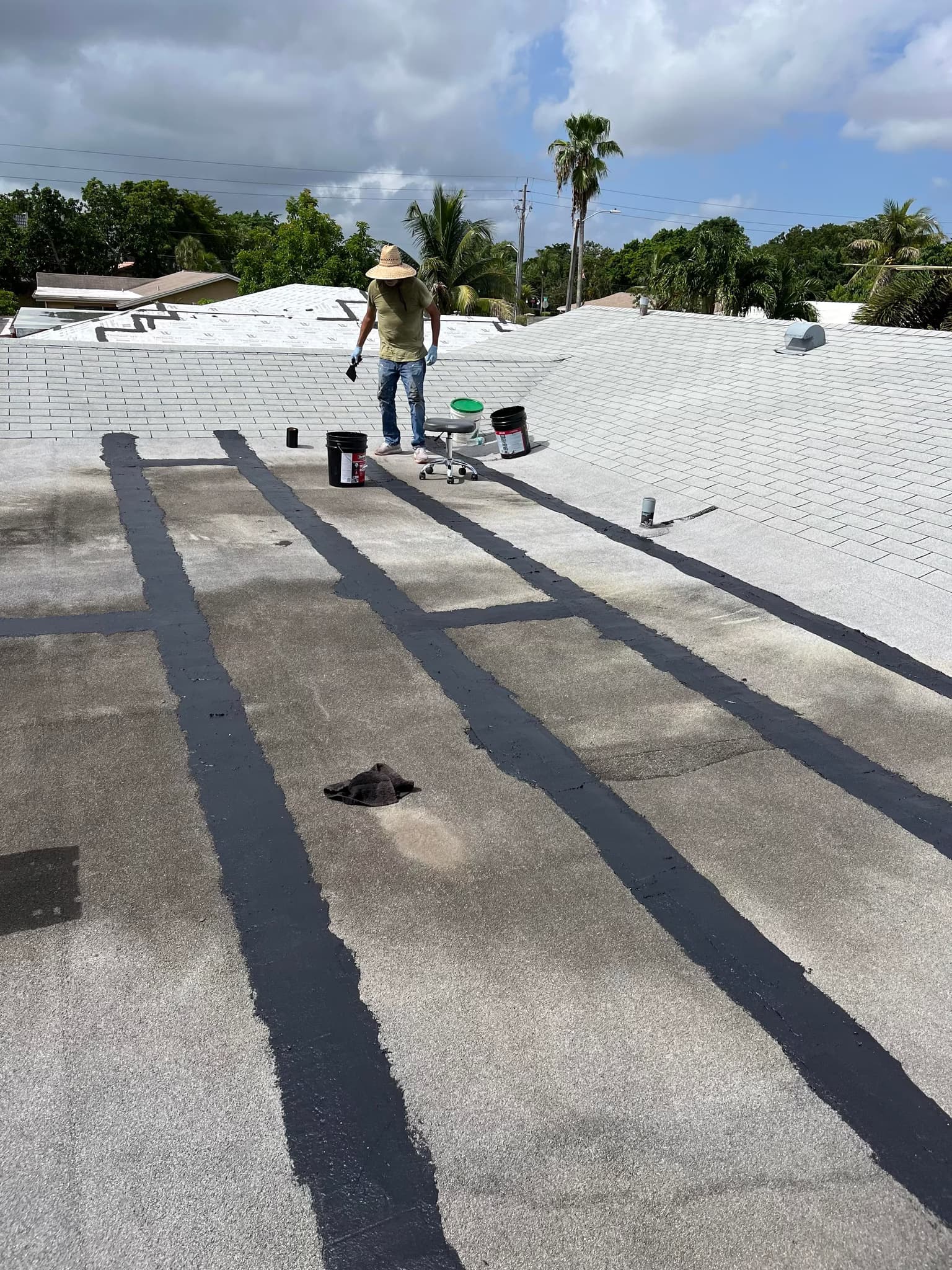 patch a slight leak and ceiling crack