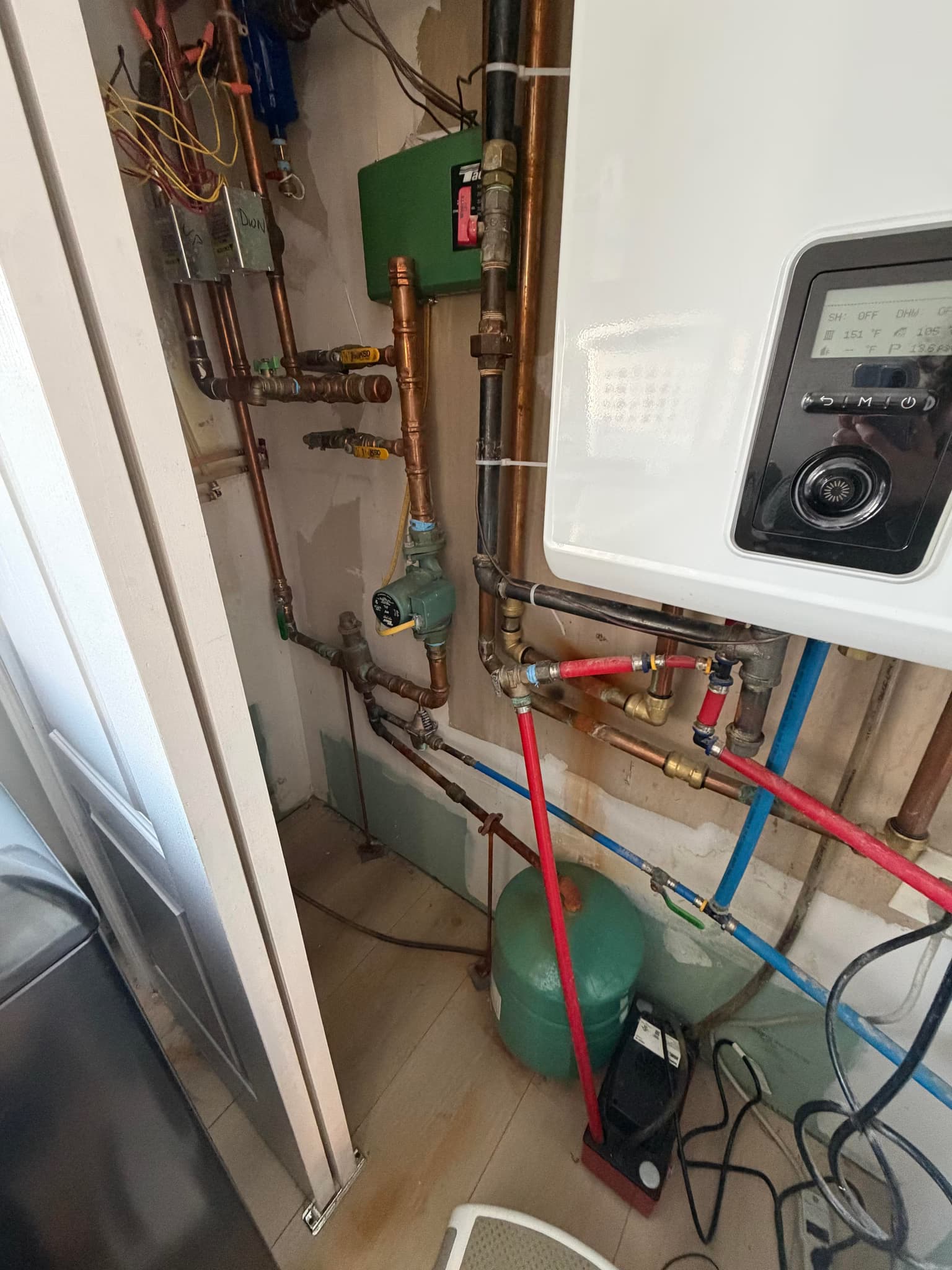 redo all the piping for a Navien combi-boiler