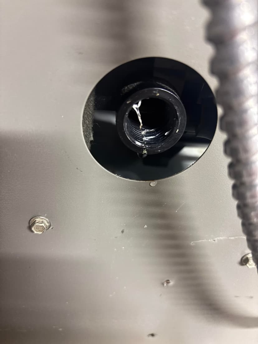 replace condensate collector screw and P-trap