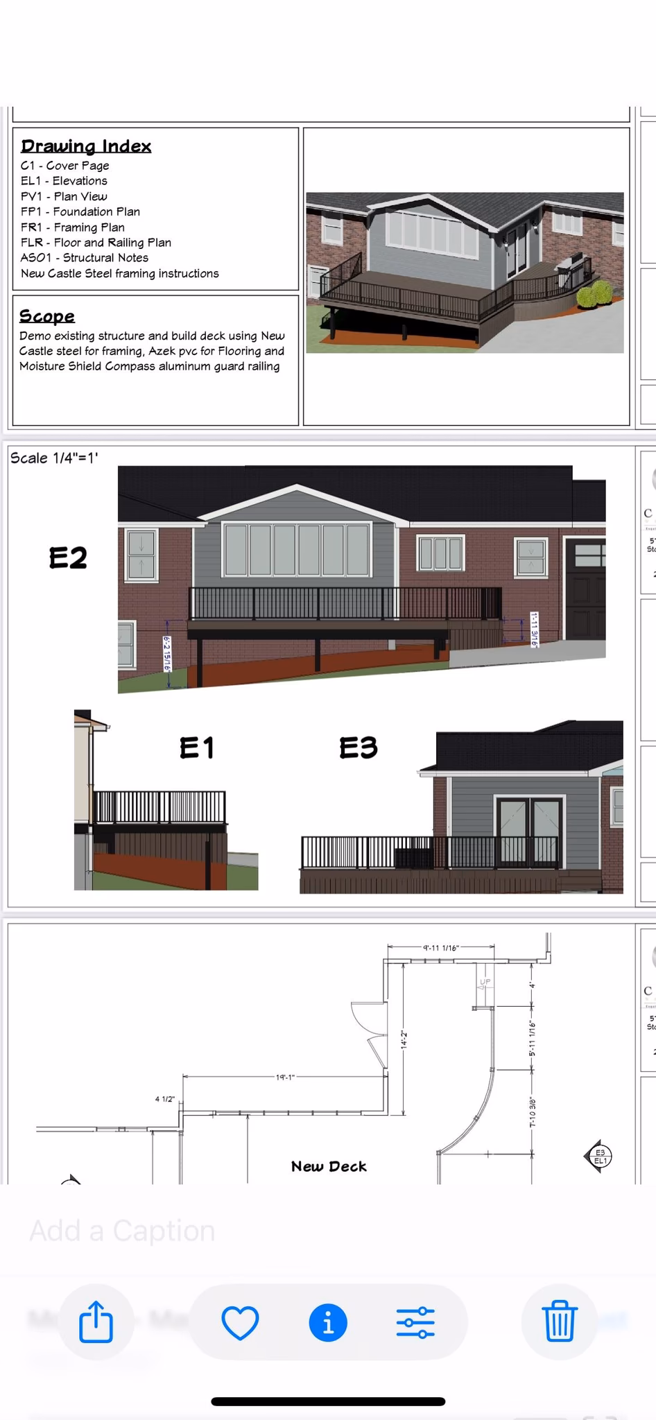 build a deck with steel frame, composite boards, and aluminum railing