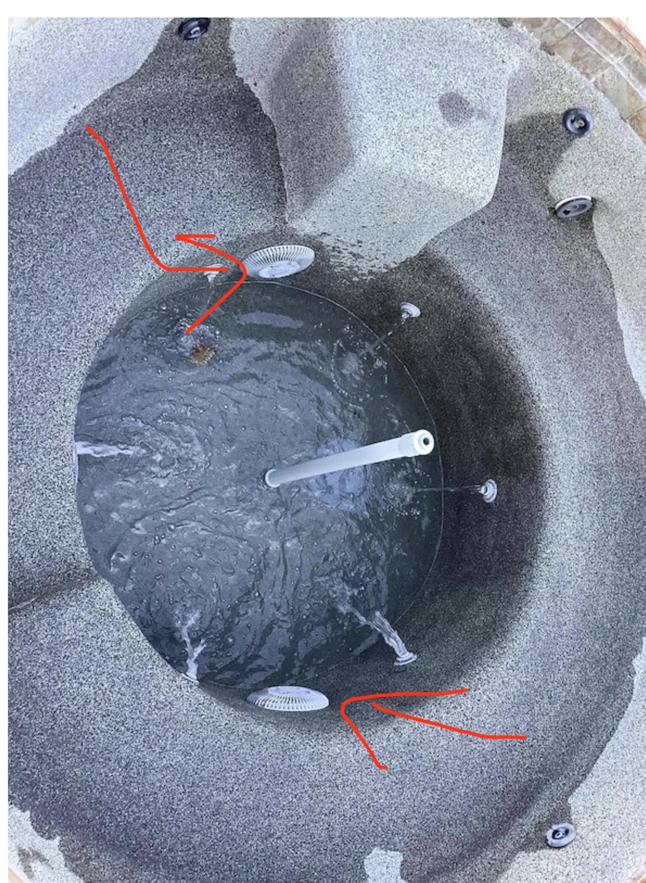 repair two leaking sumps in the spa