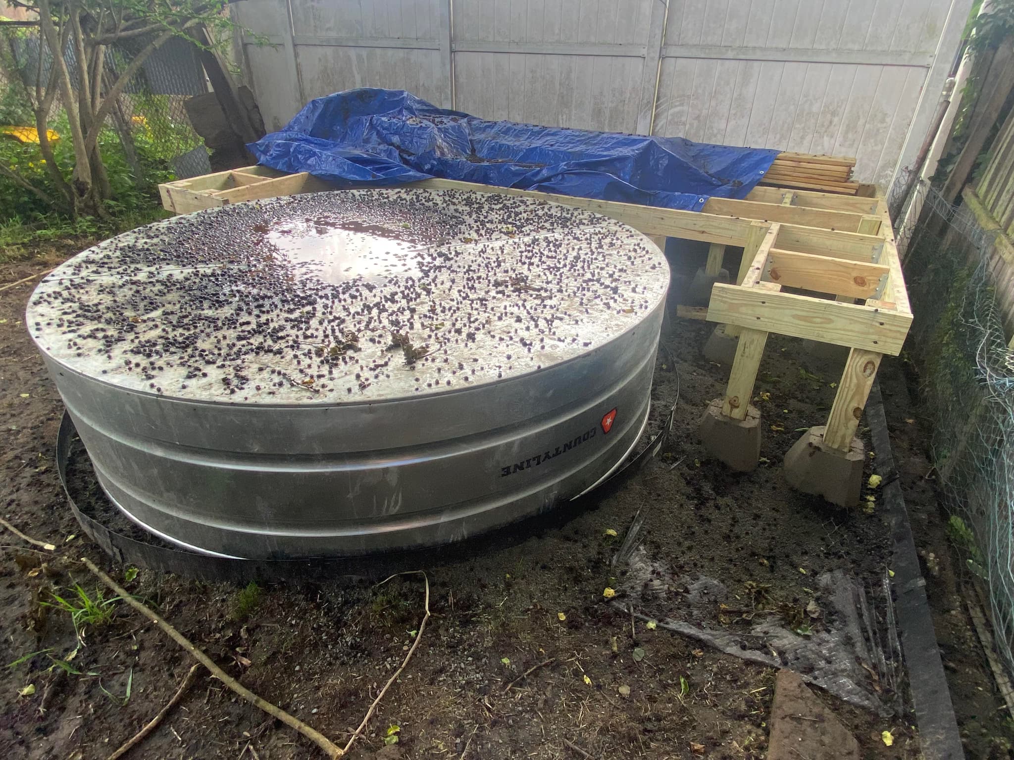 pour concrete 2ft deep for deck foundation