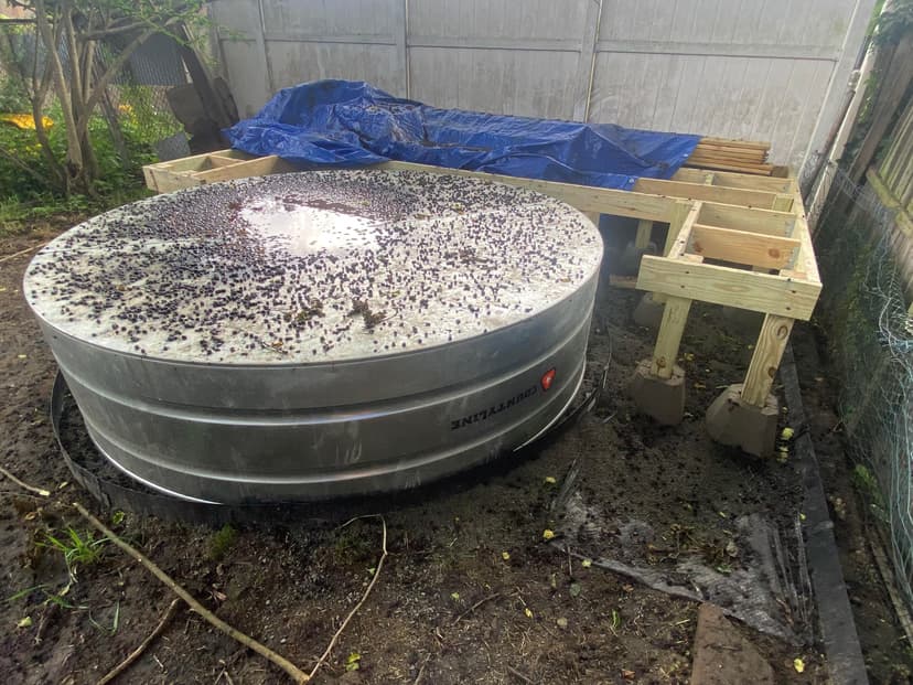 pour concrete 2ft deep for deck foundation