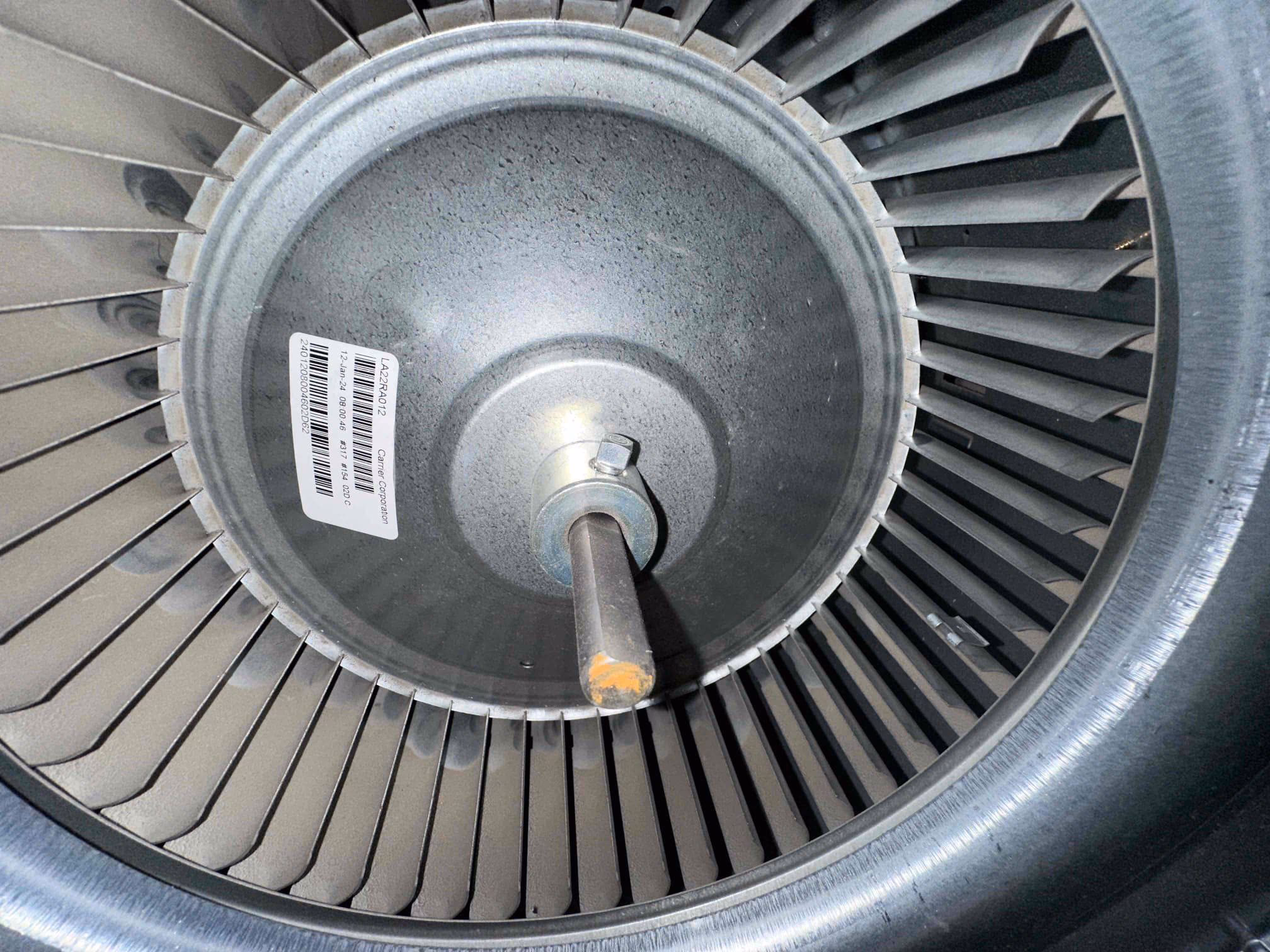 clean the blower wheel