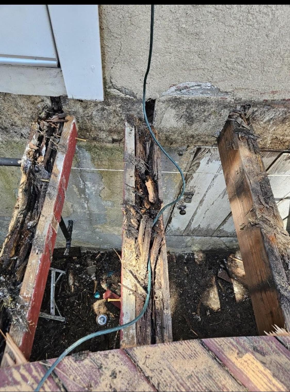 install four concrete piers
