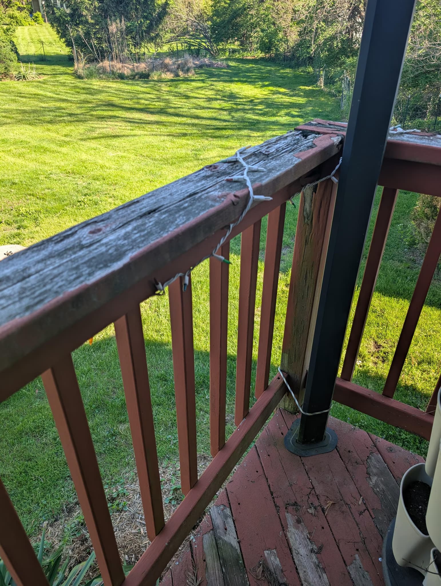 resurface the existing deck frame