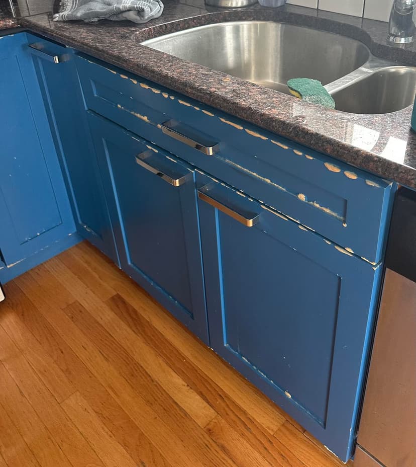 reface and repaint kitchen cabinets with new doors