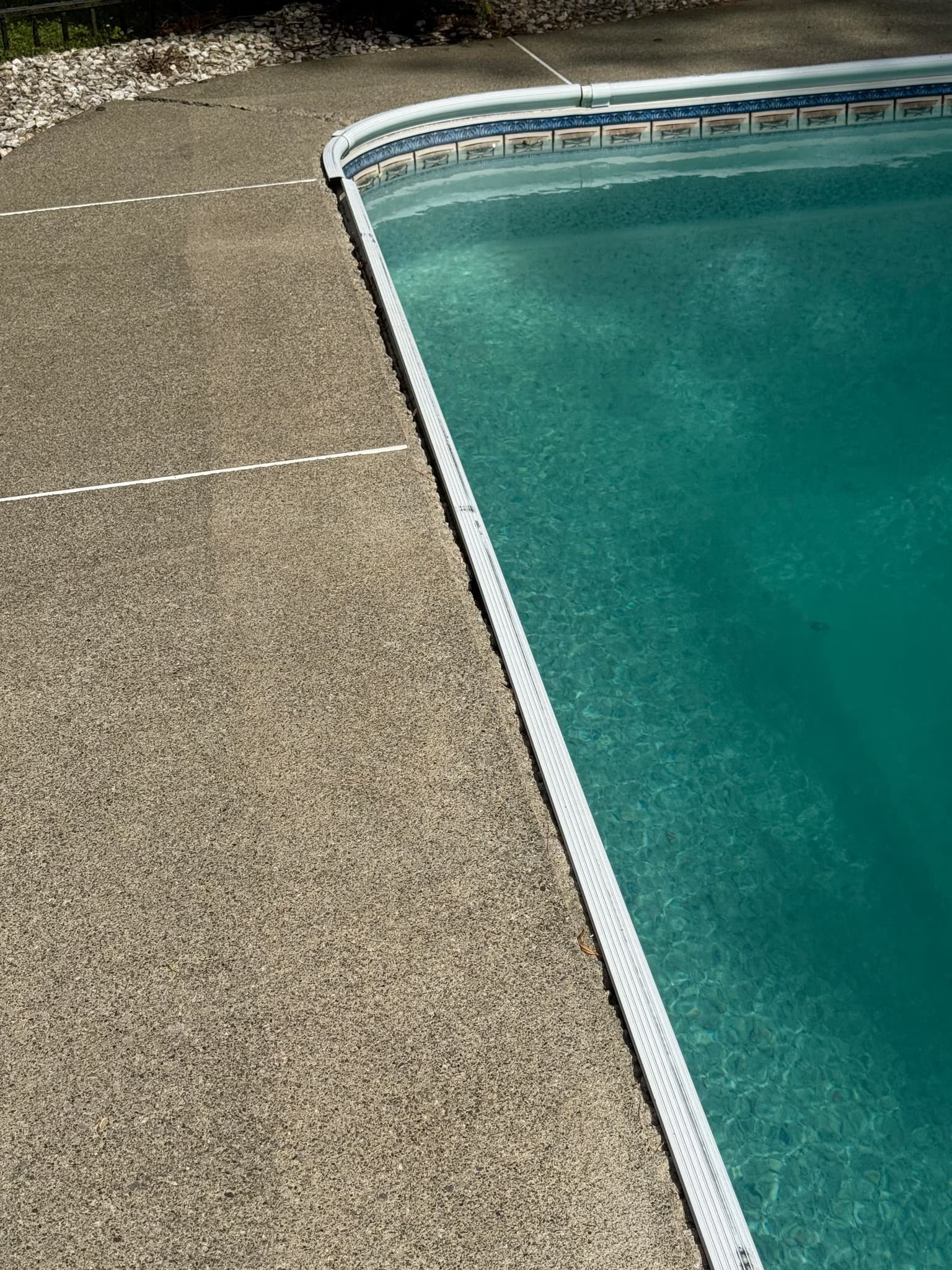 repair the pool and replace the concrete deck