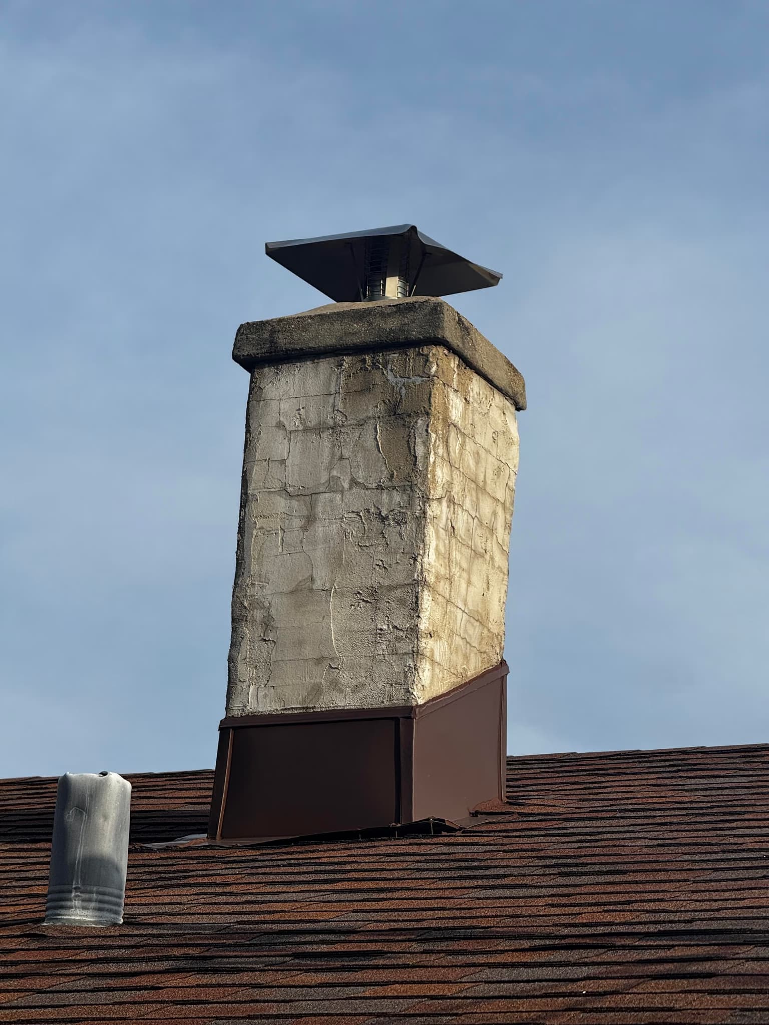 custom bend and install chimney flashing