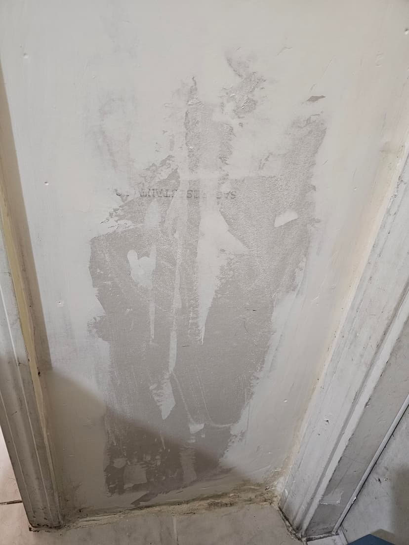 replace shower valve and repair wall