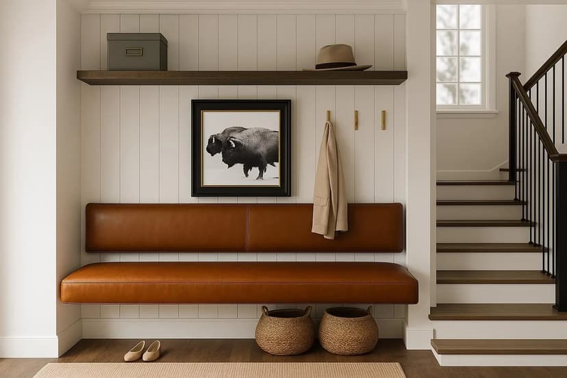 build custom banquette with back and bottom drawers