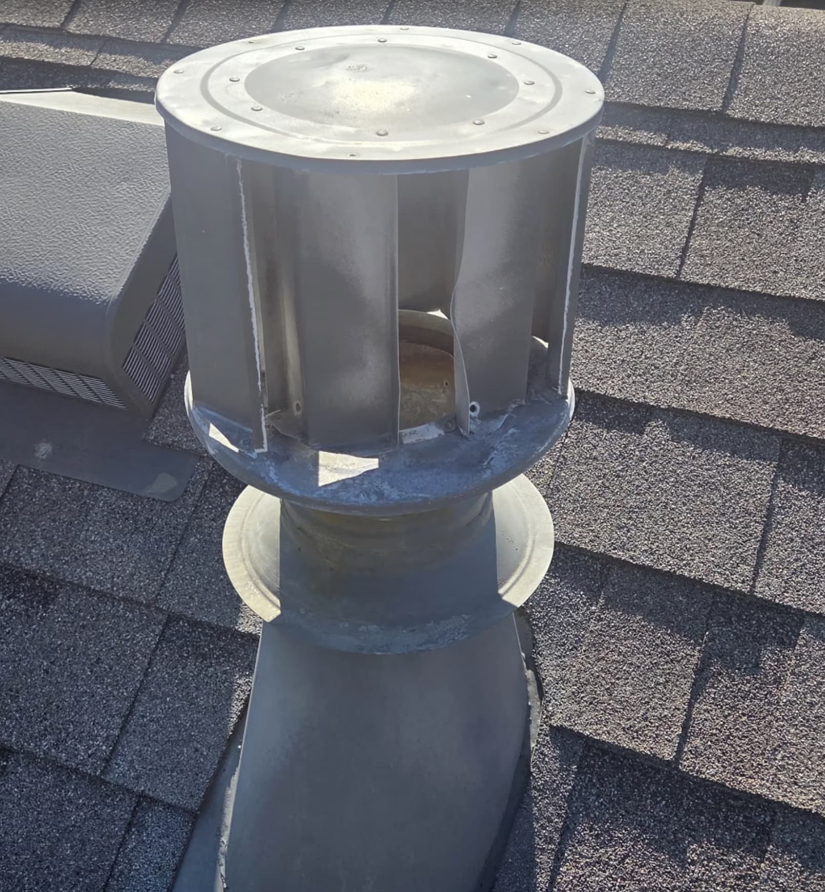 replace the vent cap, collar, and flue pipe