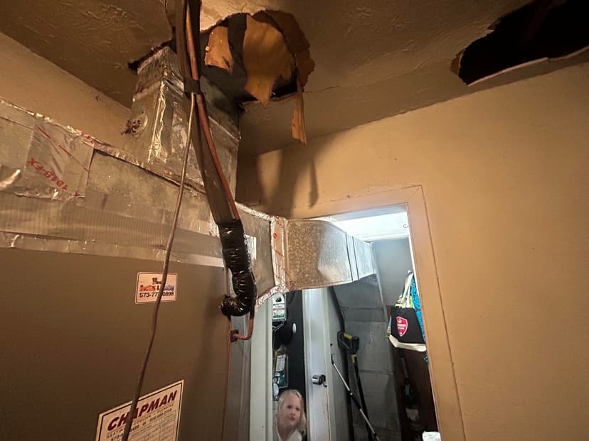 install a 3-ton york heat pump and repair furnace room ductwork