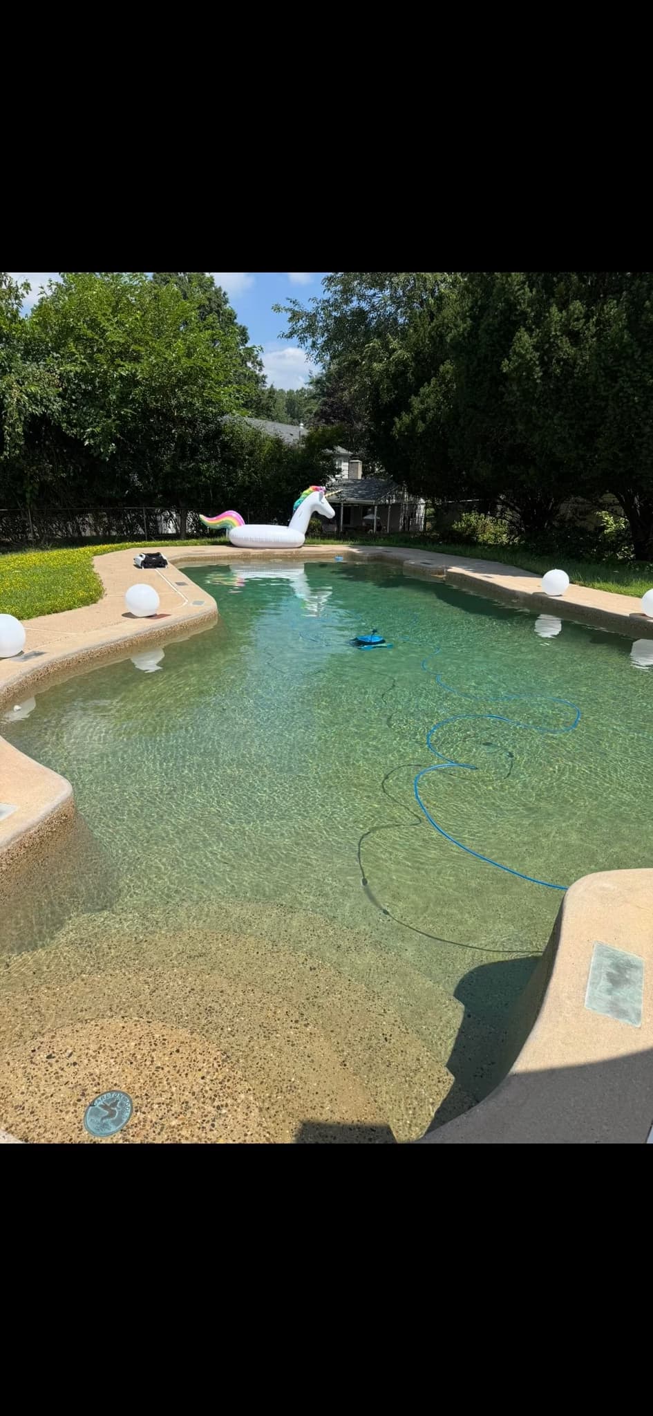 refinish pool including new coping, tile, and patio replacement