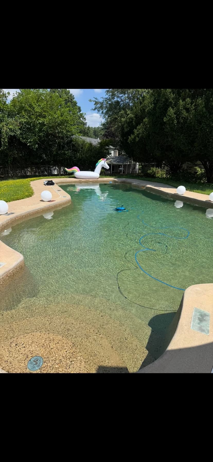 refinish pool including new coping, tile, and patio replacement