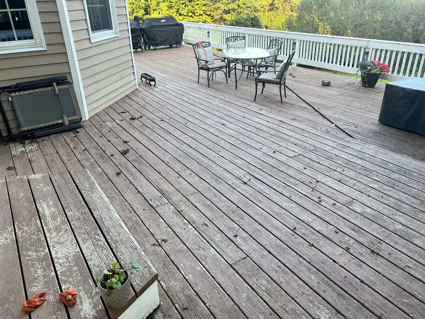 replace cedar deck boards with composite and address structural issues