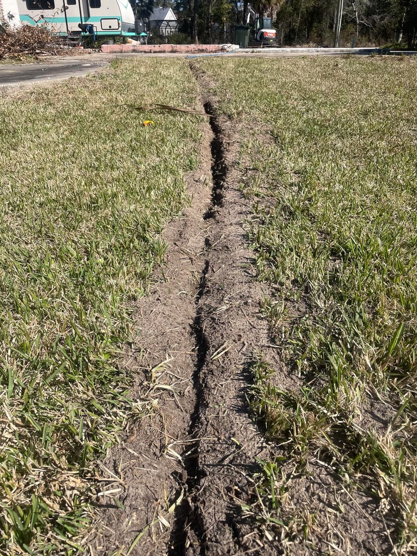 run underground power and trench 250 feet