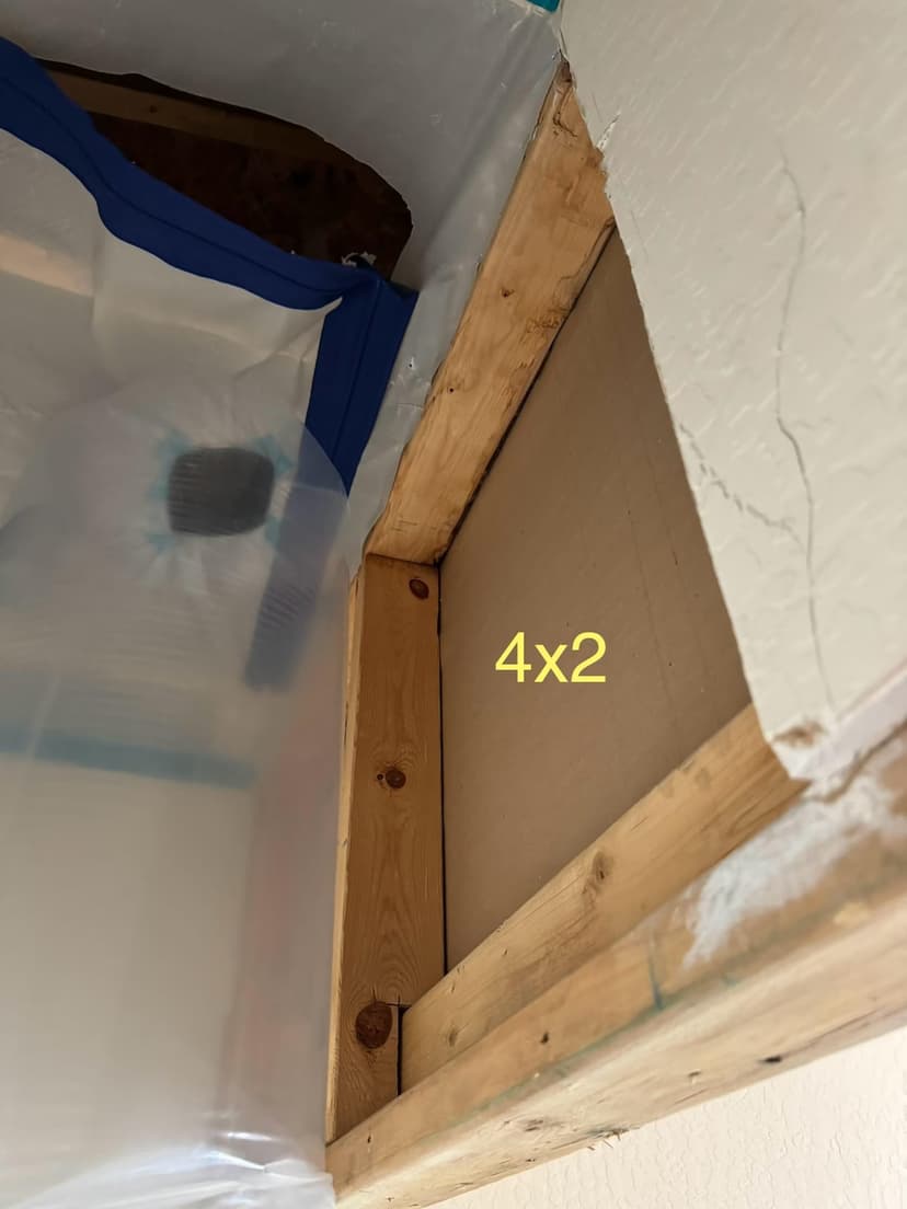 repair four sections of drywall