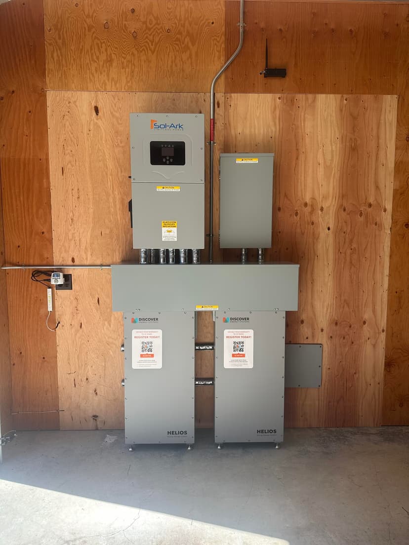 install an 11.88 kwh solar system with 32 kwh battery storage and generator tie-in