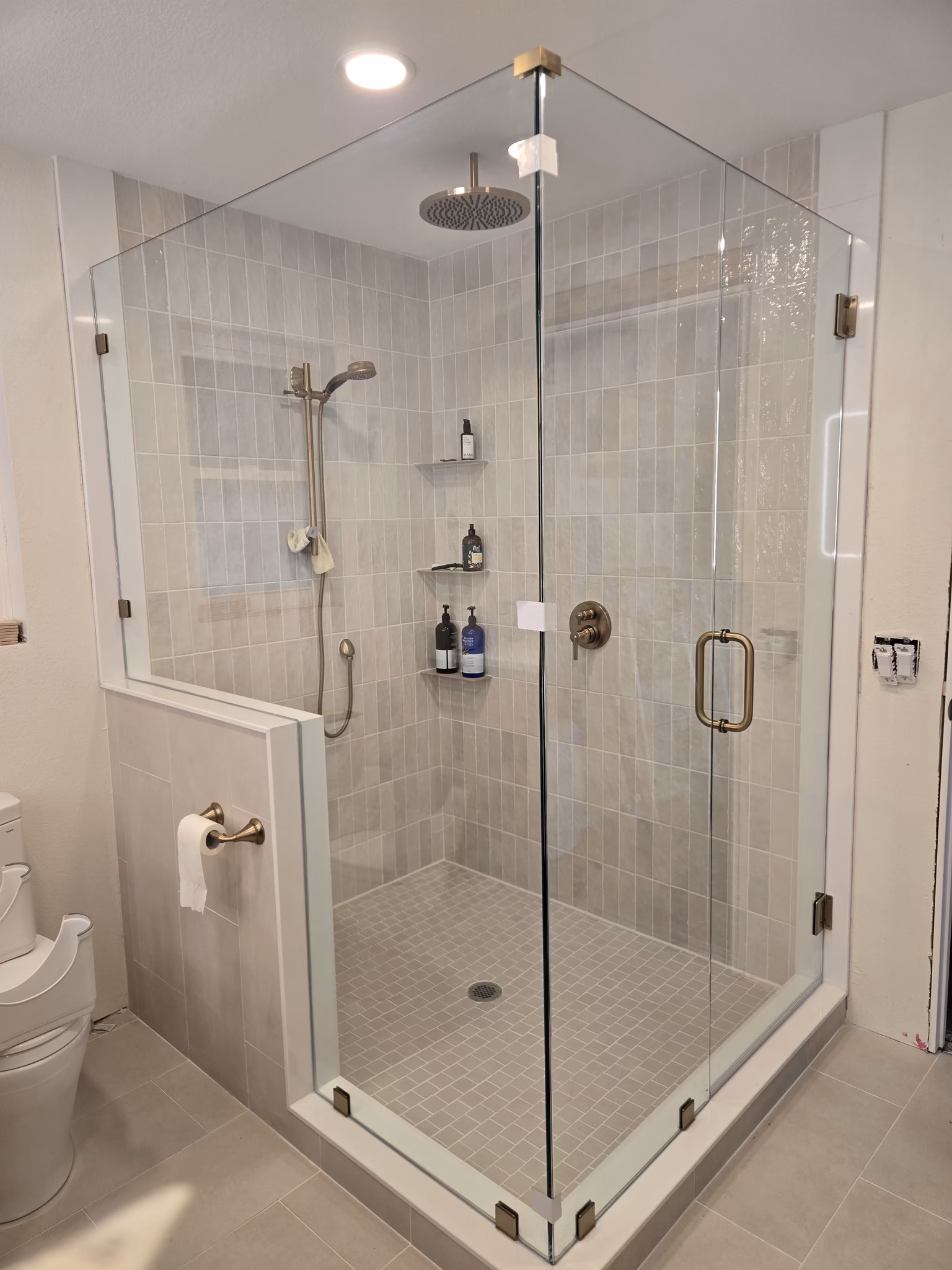 install shower glass